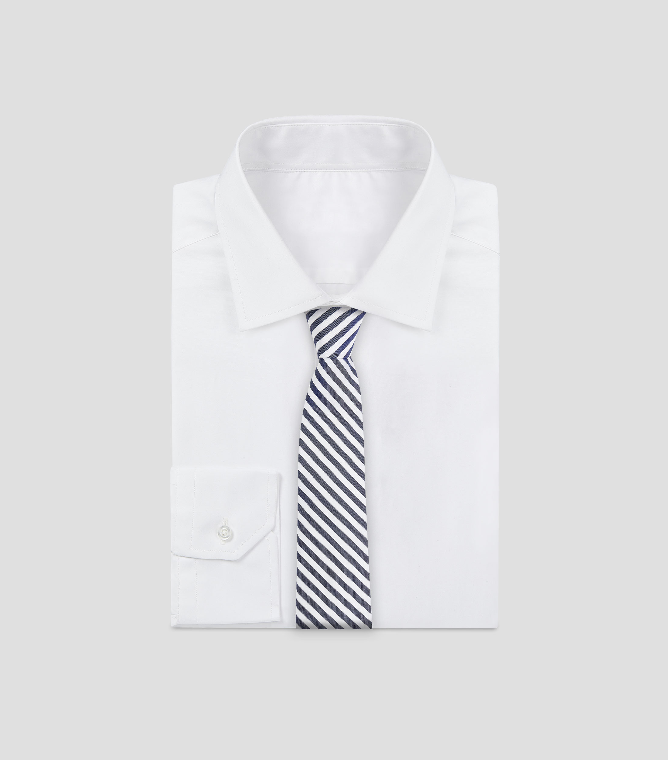Corbata ancha franjas en seda Mujer